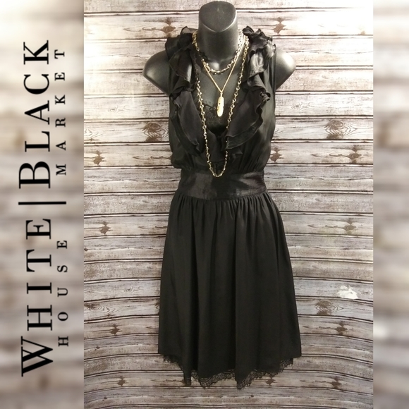 White House Black Market Dresses & Skirts - Ruffled Silk Formal Midi Dress by WHBM